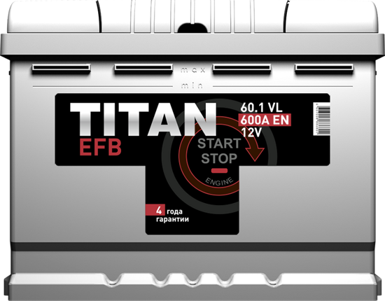 Аккумулятор TITAN EFB 6СТ-60.1 VL